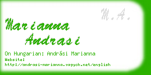 marianna andrasi business card